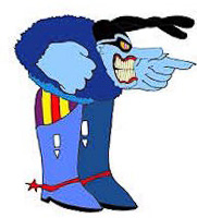 Blue Meanie pointing finger