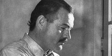 Ernest Hemingway typing
